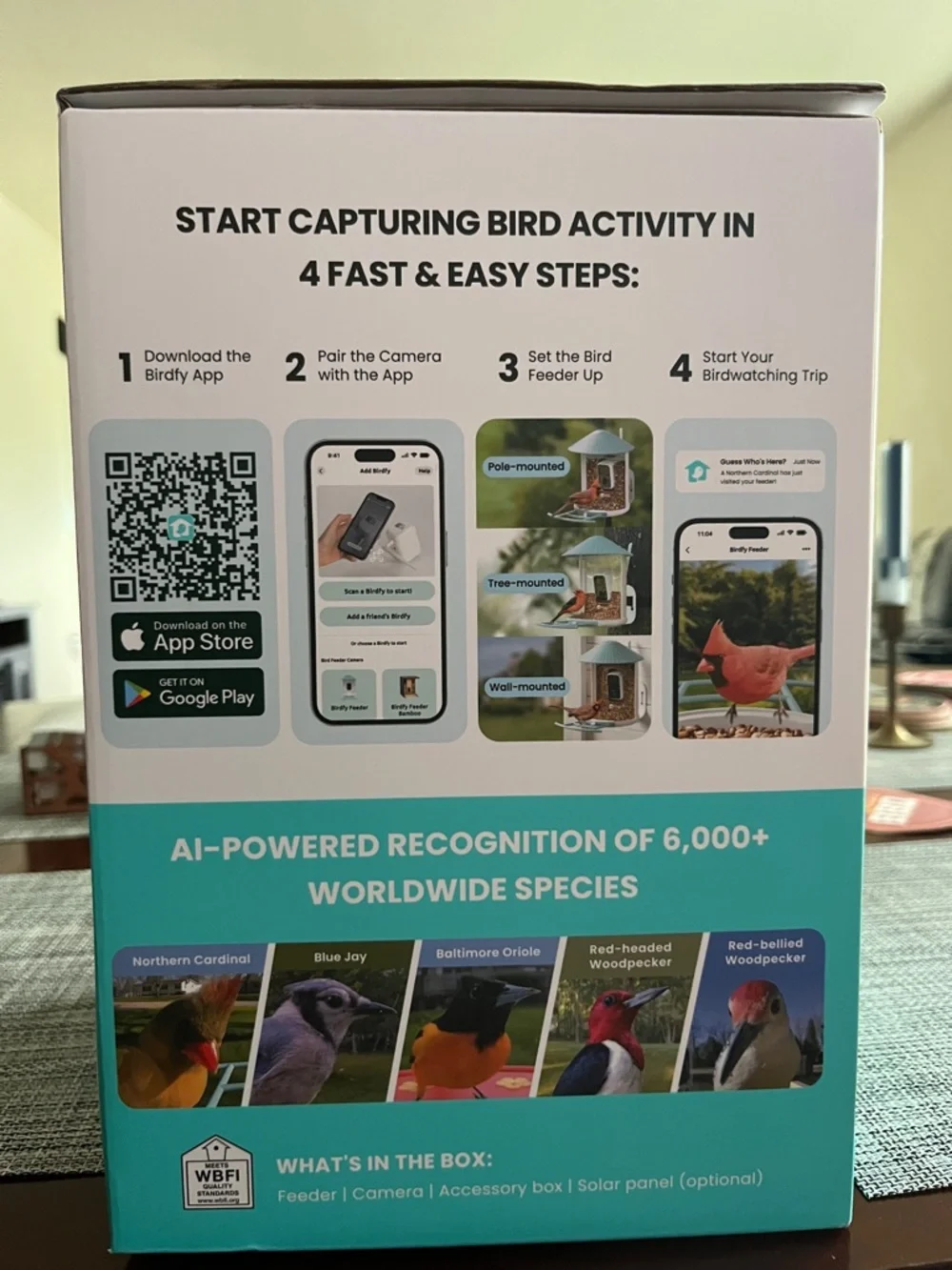 NETVUE by Birdfy Smart Bird Feeder 2K HD AI Camera Solar Power Wireless Live Str